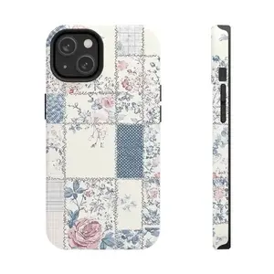 Phone Cases, Vintage Floral Tough Phone Case, Stylish Protective Cover Hard Case Tough 2-piece Phone Case Tough Phone Case