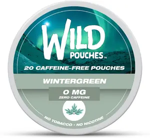 Wild 60mg Caffeine Pouches Nicotine Free Wintergeen - 20 x Energy Pouches - Caffeine Pouch