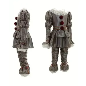 ScaryClownHalloweenCostumeCosplayPartyOutfitFullSetAdults-T