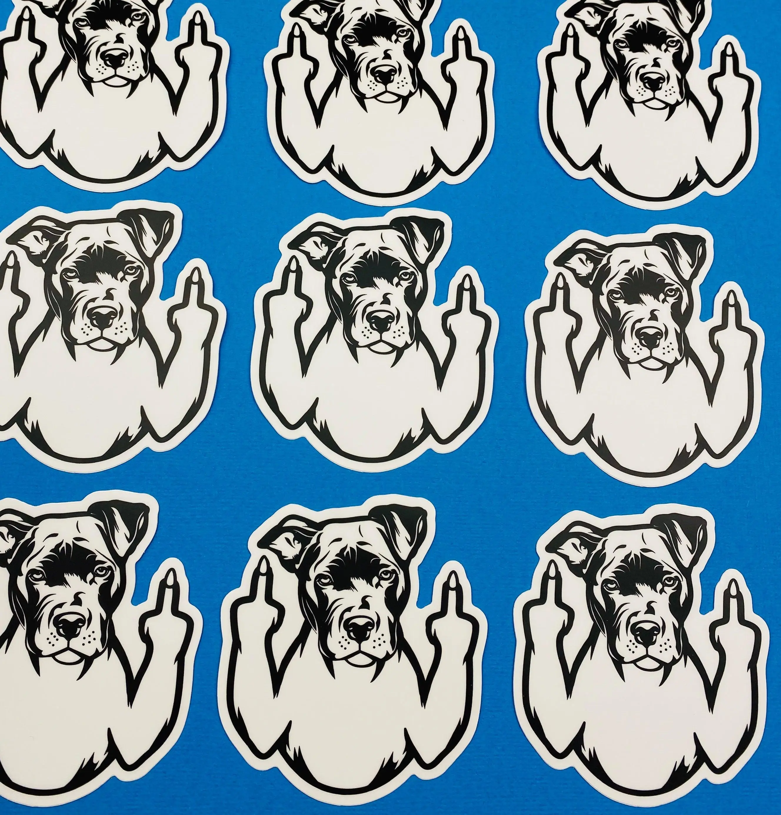 Pitbull Sticker, Pitbull Decal,  Pitbull Middle Finger Sticker, Pitty Sticker, Pitbull Car Decal, Pitbull Bumper Sticker, Funny Pit bull Dog
