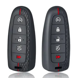 New Luxury Silicone Key Case Cover for Ford Edge Explorer Escape Flex Focus for Lincoln MKS MKT 5 Buttons Remote Key Fob Case Car Key Fob, Key Fob Case, Key Fob Holder, Key Fob Storage, Car Key Protector