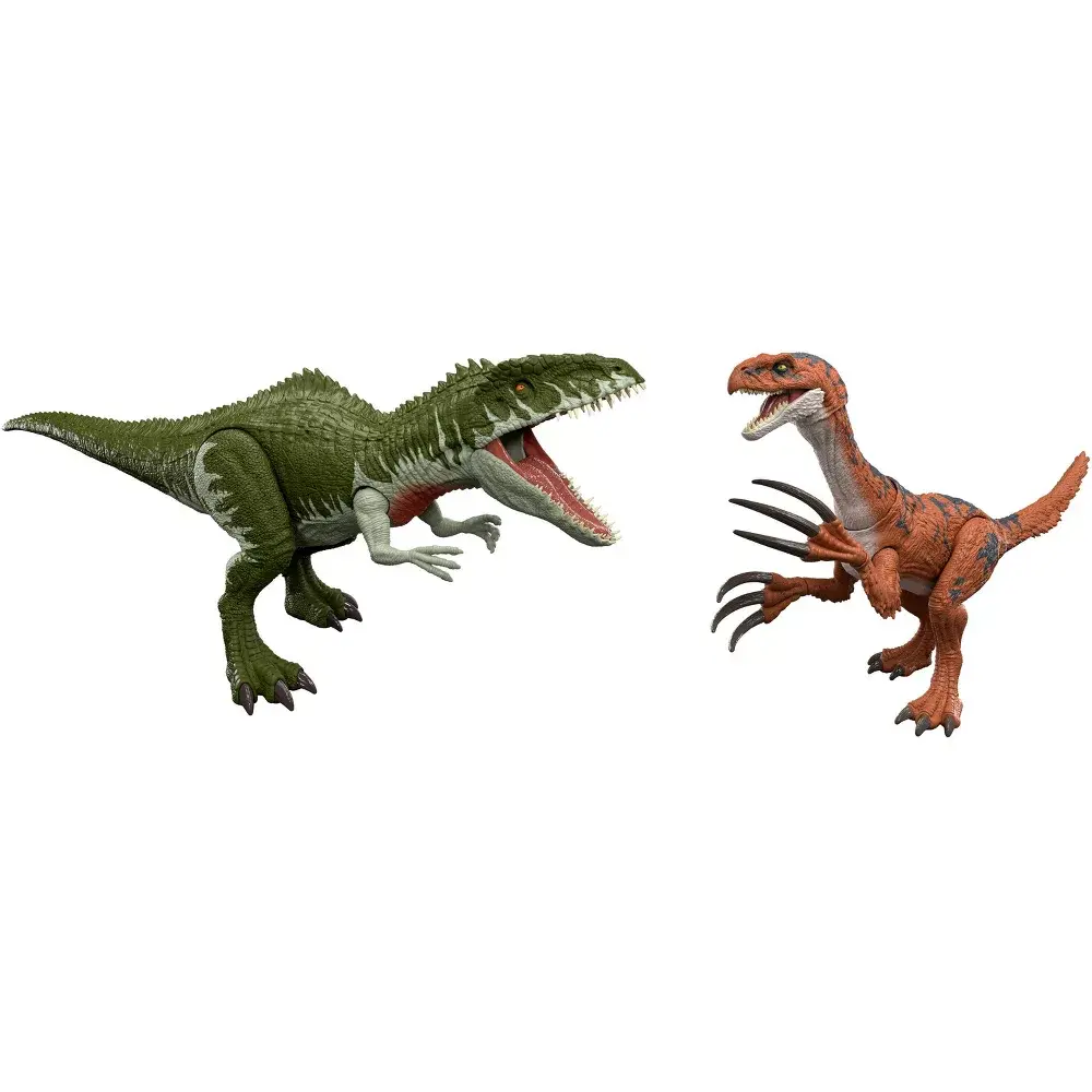Jurassic World 2-Pack of Dinosaur Figures Giganotosaurus & Therizinosaurus Attack Actions