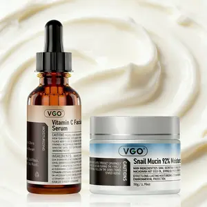 【Buy 30ml VC Serum Get 1 60ml Free】92% Pure Snail Mucin + Potent Vitamin C: VGO’s Must-Have Duo for Radiant, Moisturized Skin Glow Kit Hydrate