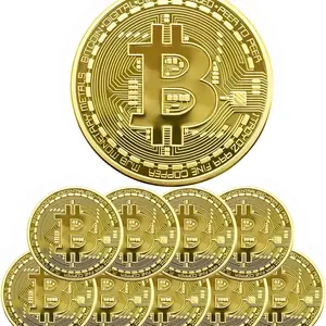 Btc Commemorative Coin, Exquisite Bitcoin Collectible Coin, Round Bitcoin Replica Perfect for Gifts and Crafts