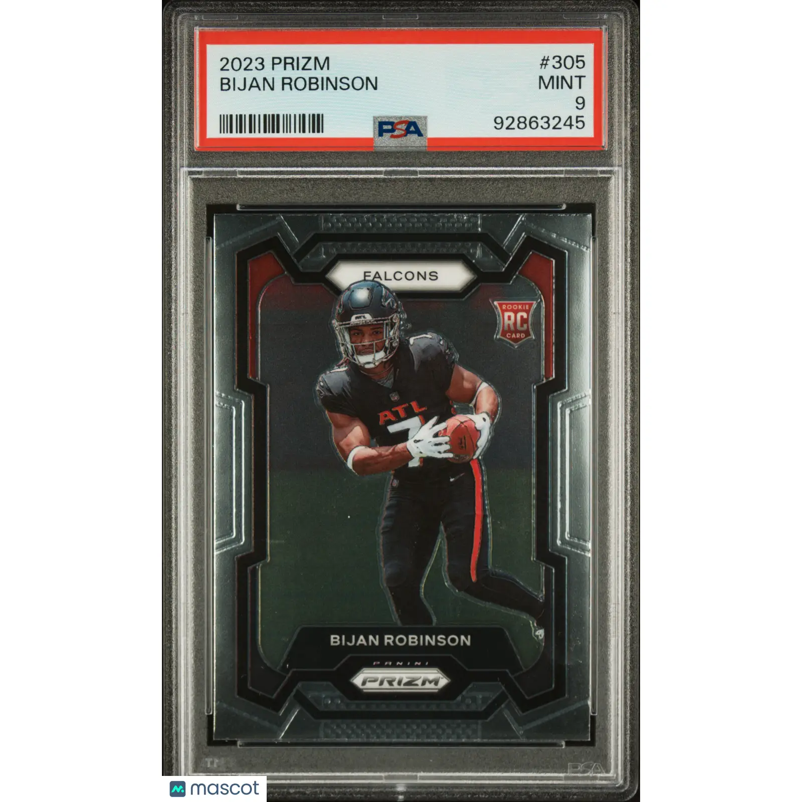 Bijan Robinson PSA 2023 Panini Prizm #305 9