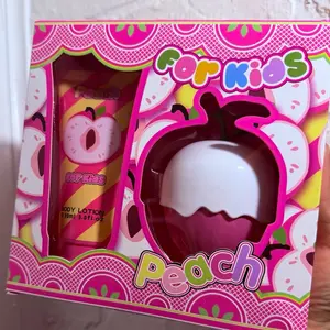 peach body lotion and perdume for kids ( included sweat ordor deodorants )