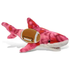 SUPER-SOFT PLUSH - PINK TIE-DYE SHARK 23" WITH FOOTBALL PLUSH