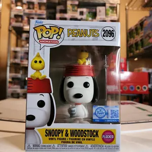 Funko Pop Peanuts Snoopy & Woodstock #2096 Flocked Entertainment Earth Exclusive