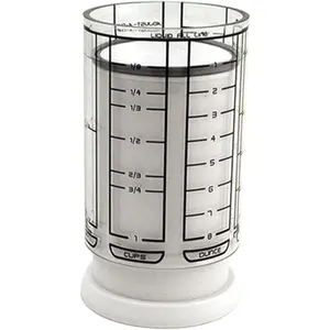 1 Adjustable Measuring Cup, Plastic, White 1 Adjustable Measuring Cup, Plastic, White