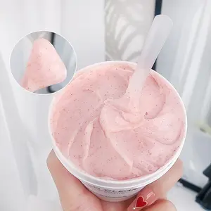 Mei Dian Peach Body Scrub, Ice Cream Exfoliating Soap, Affordable Body Care, Smooth Skin, Gentle Exfoliation, Moisturizing Formula, Cleansing