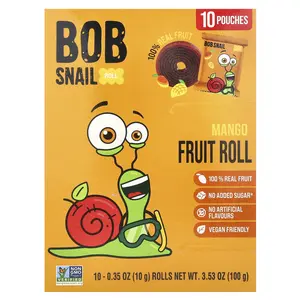 Bob Snail Fruit Roll, Mango, 10 Pouches, 0.35 oz (10 g) Each Bob Snail Fruit Roll, Mango, 10 Pouches, 0.35 oz (10 g) Each