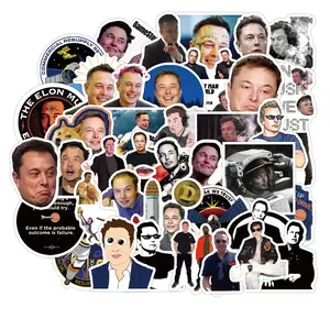 Elon Musk Vinyl Sticker 100 Pcs Waterproof PVC Stickers for Cars, Laptops, Skateboards, Water Bottles, Bikes, Gifts for All Occasions