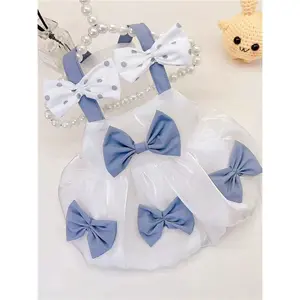 1pc Pet Bow Tie Dress, Princess Style Clothes Suitable For Cats And Dogs