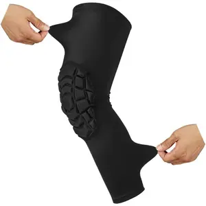 Knee Pads Compression Leg Sleeve Knee Sleeve for All Sports Wrestling Protector Gear, 1 Pair of Knee Paded