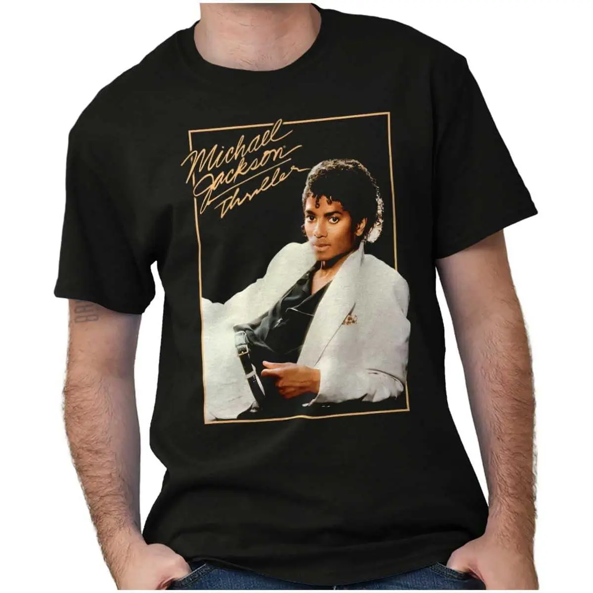 Michael Jackson Thriller Album Printed Cotton Tshirt Unisex Short Sleeve Top for Men Women