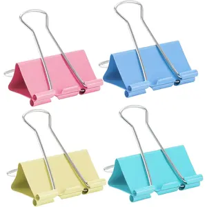 2 Inch 12 Pack Extra Large Binder Clips, Assorted Colors, Colored Jumbo Paper Clips, Big Paper Clips, Binder Clips Large Size