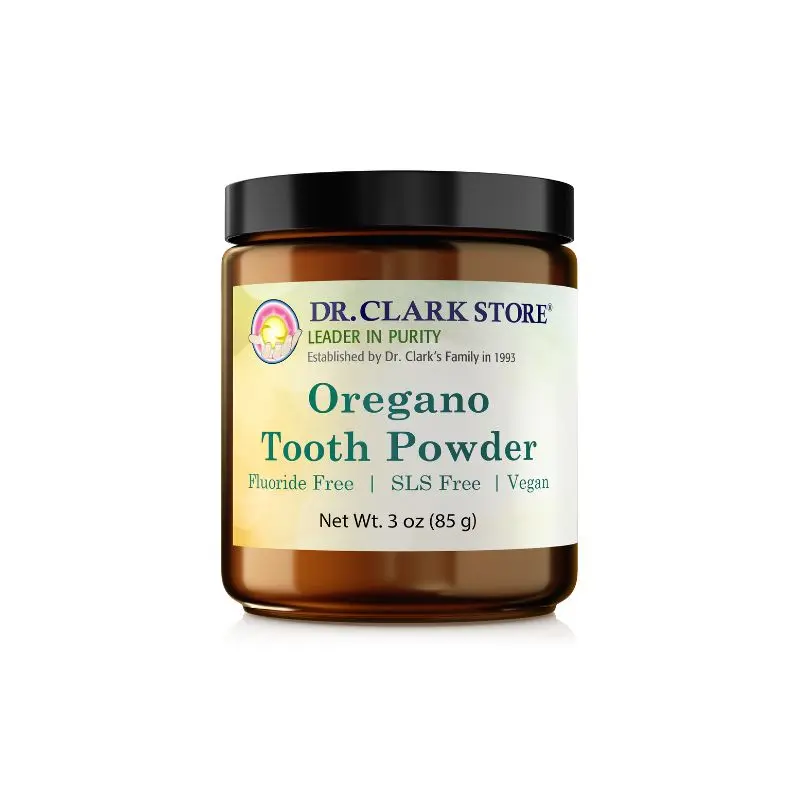 Oregano Tooth Powder, 3 oz - Oral Care for a Fresher Breath and Clean Teeth Antibacterial Brush