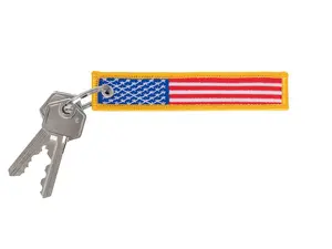 Rothco US Flag Patch Keychain, Stainless Steel Fashion Accessory for Daily Use