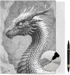 Enchanted Dragon Dot Painting Kit for Adults — 13×17 Canvas with Dual-Tip Marker