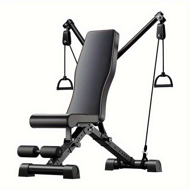 Sports equipment 1pc Adjustable Weight Bench For Full Body Workout, Foldable Bench Press Bench With Resistance Bands, For Strength Training, Body Workout