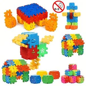 65pcs Building Blocks Set, Numbered Puzzle Pieces, Classic Early Learning Toy, Early Learning Tool, Multiple Colors, Family Interaction, Birthday Gift, Ages 3+