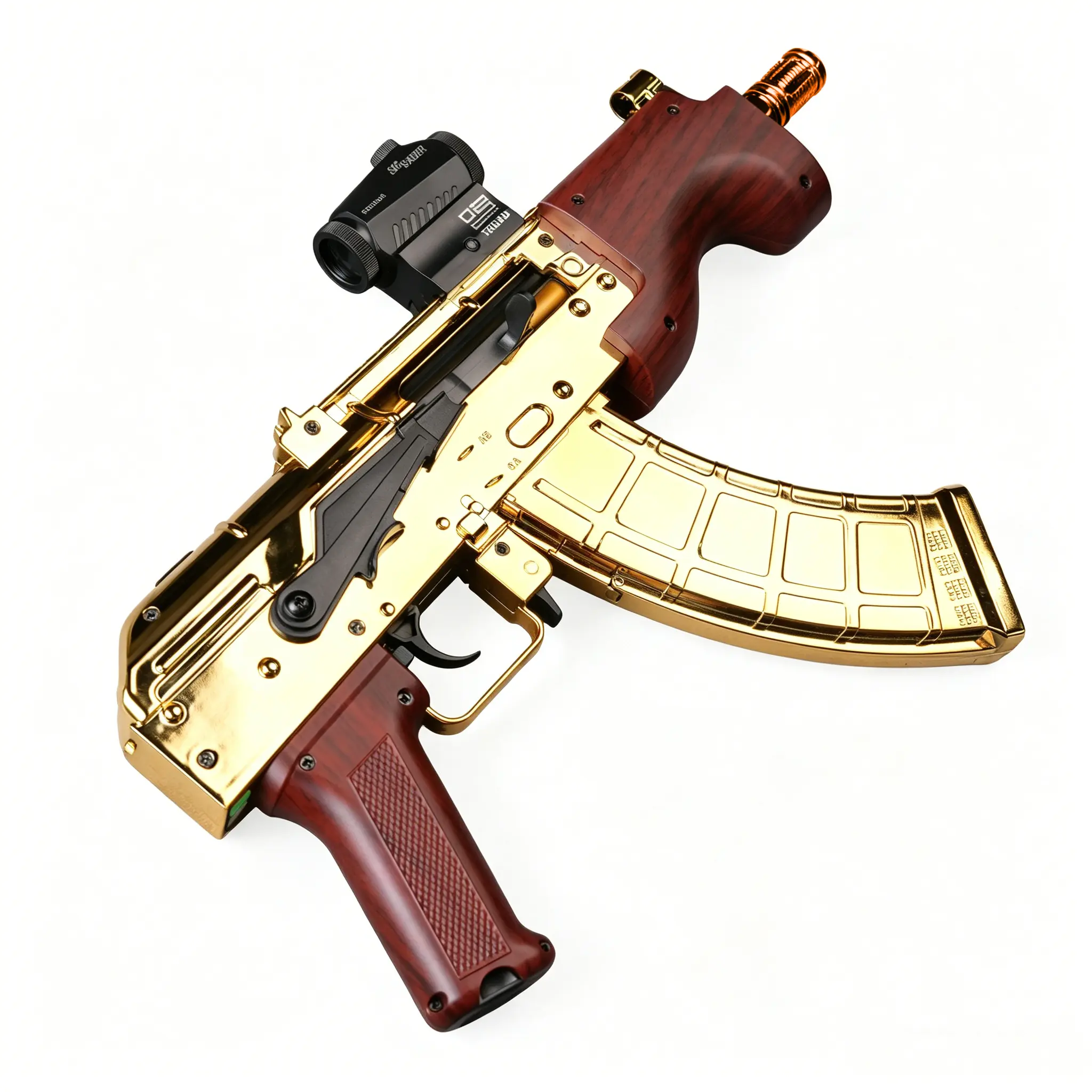 Compact Gold Plated Draco Tactical Toy Model,Parent-child Outdoor Entertainment,Collectible Play Toy for Outdoor