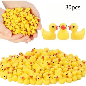 30 Mini Resin Ducks, Small Duck Statue Bulk, Micro Toy House Decoration Accessories, Garden Aquarium Planters DIY Decorations Party Toys