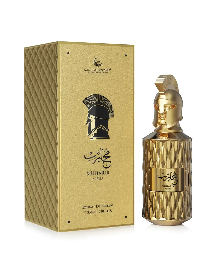 LE FALCONE Muharib Alpha Eau De Parfum, 85ml (2.8 fl oz) - Alcohol-Based Daily Use Perfume, Vanilla-Flavored Romance Men's Fragrance
