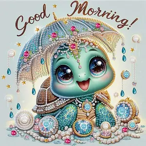 Turtle Pattern DIY Diamond Arts Colorful Painting Kit without Frame, DIY 5D Diamond Arts Colorful Painting Kit, Craft Wall Art Decor for Home Bedroom, Diamond Painting Kits