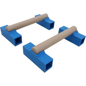 Tumbl Trak Portable Parallette Bars, Blue