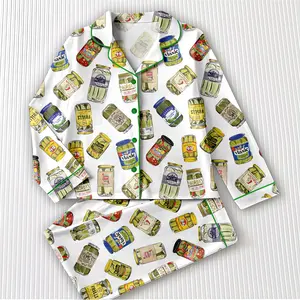 Pickle Satin Pajama Set for Women, Funny Dill Pickle Print PJ Shorts Set, Cute Canned Pickles Sleepwear, Food Lover Gift Idea, Soft Silky Summer Nightwear, Trendy Graphic Pajamas for Girls, Viral TikTok Aesthetic Lounge Set