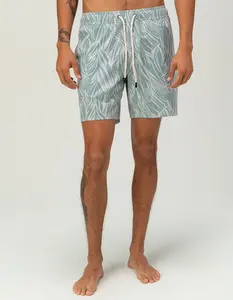 SALTY CREW Palm Print Mens Swim Trunks