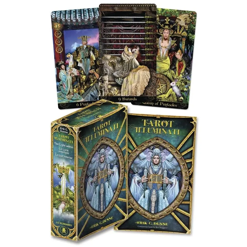 Illuminati Tarot Card Decks Set - Ornate Art Card Collectibles, Tarot Game with Included Guide Book for Horoscope & Lifestyle Hobbies, Tarot Card Game