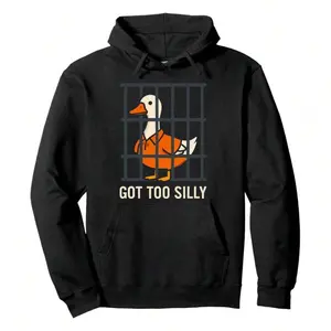 Got Too Silly Funny Goose Pun Humor For Animal Lovers Pullover Hoodie