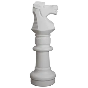 MegaChess 30 Inch White Plastic Knight Giant Chess Piece