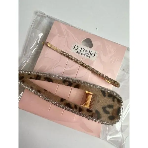 D'Bello cheeta hair clip