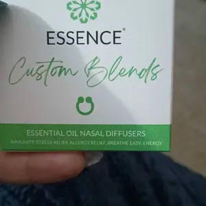 Essence Custom Blends 5 Pack Bundle - Includes Allergy Relief, Immunity Blend, Breathe Easy, Stress Relief, & Energy Blend Nasal Diffuser Rings Fitness Health Wellness