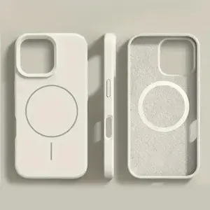 Magnetic Wireless Charge Protector Soft Liquid Case, Phone Case for iPhone 11 12 13 14 15 Pro Max, Phone Accessories, Cover, Shockproof Cover