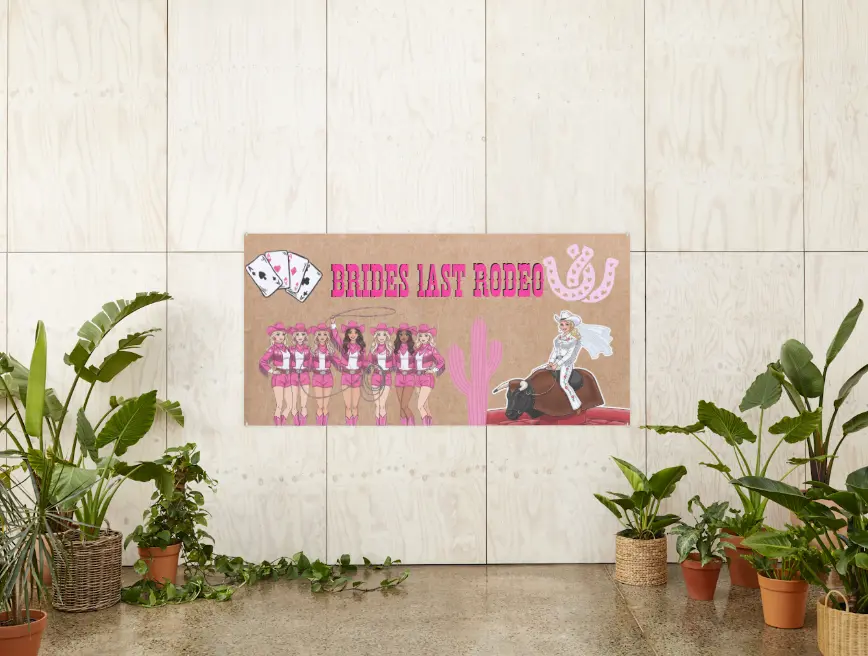 BRIDES LAST RODEO BANNER