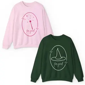 For good wand and witch hat couple shirt, Funny Witch Shirt, Witchy Vibes Tee, feeling wicked T-shirt, Bestie Wicked Matching Hoodie Sweatshirt