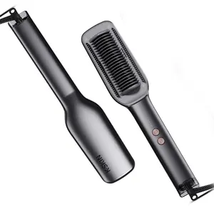 TikTokShopBlackFriday  Straight Hair Comb Dual Use No Harm to Hair Smooth Heated Hair Styling Tool Comfort Thermal Brush Curling Iron-KD377 with PTC Ceramic Heating 5 Heat Levels 2000W Ionic Care - Straighteners