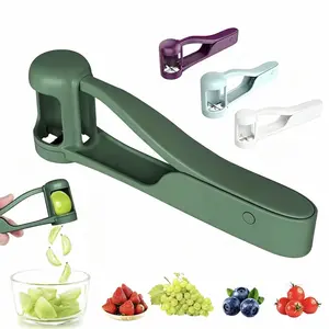 Toddler Grape Cutter - Safe Stainless Steel Baby Fruit Slicer for Grapes, Cherry Tomatoes, Strawberries, Portable Kitchen Utensils, Quick Quartering Tool, Easy to Use & Clean, Lightweight Gadget for Kids Meals,summervibes