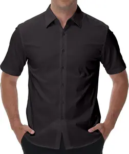 Men's Classic Short Sleeve Dress Shirt - Wrinkle Free Stretch Formal Button Down, Regular Fit, Perfect for Wedding Prom or Business, Comfortable and Stylish