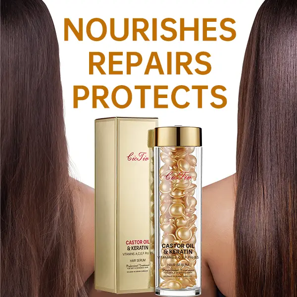 CICTIV Natural hair vitamin Treatment Serum, rose scent, No Rinse, with Castor Oil, Keratin, Argan Macadamia Avocado Oils - Vitamins A C E Pro B5, Conditioner for Women & Men, healthy hair Haircare