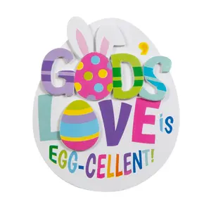 3 1/4" x 4" Religious Easter God's Love is Egg-Cellent Magnet Craft Kits - Makes 12