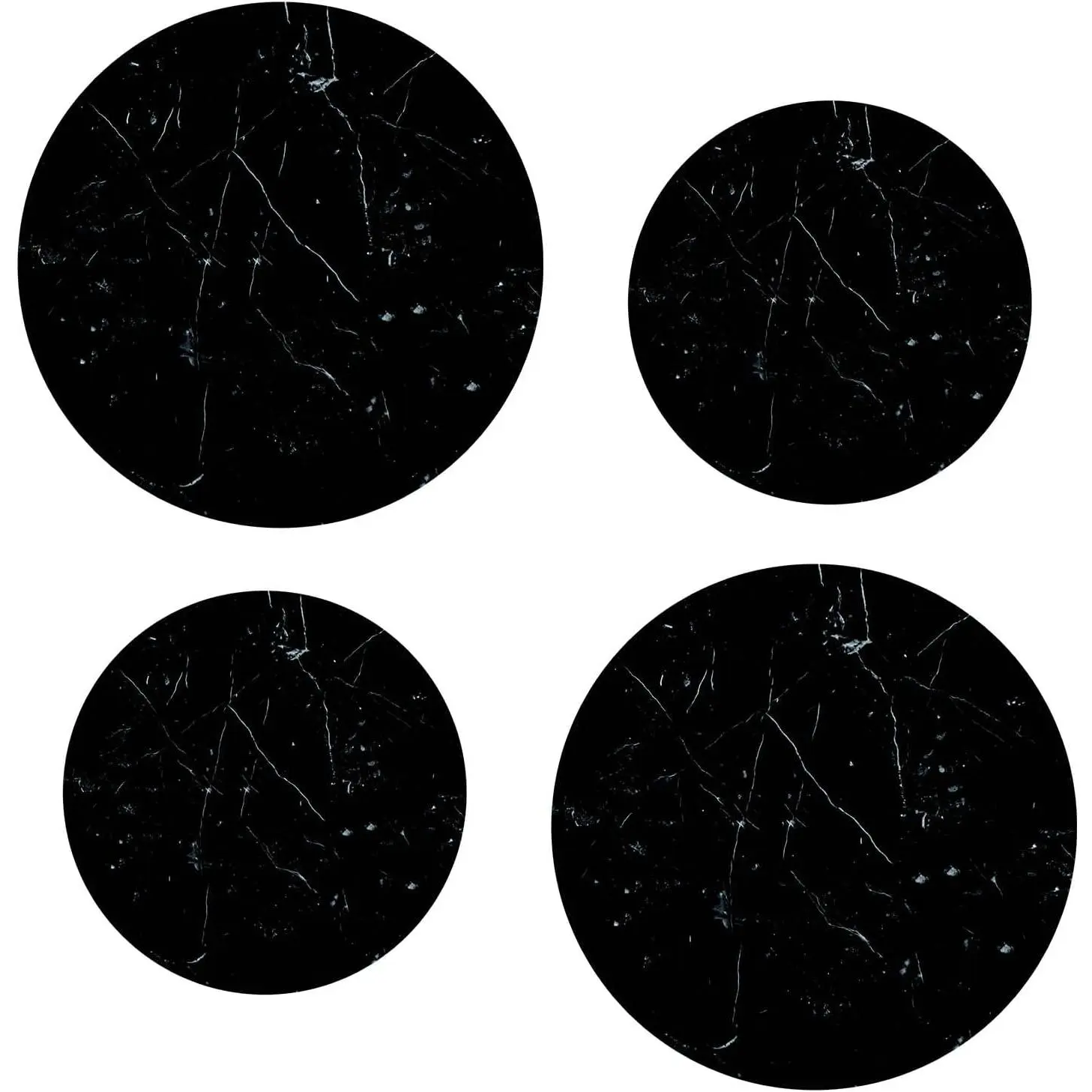 Electric Stove Burner Covers Range Top For Expanding Counter Space Stovetop Decor (Black Marble)