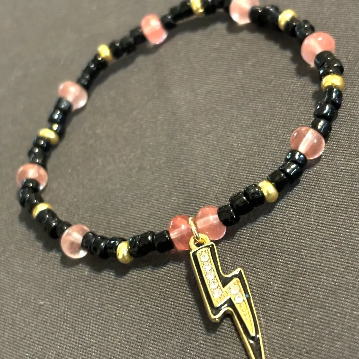 Lightning Bolt Bracelet - Pink or White