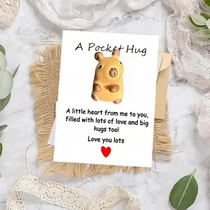 Cute Mini Resin Capybara Pocket Hug, Funny Positive Gift for Graduation and Teacher Appreciation, Perfect Birthday Surprise