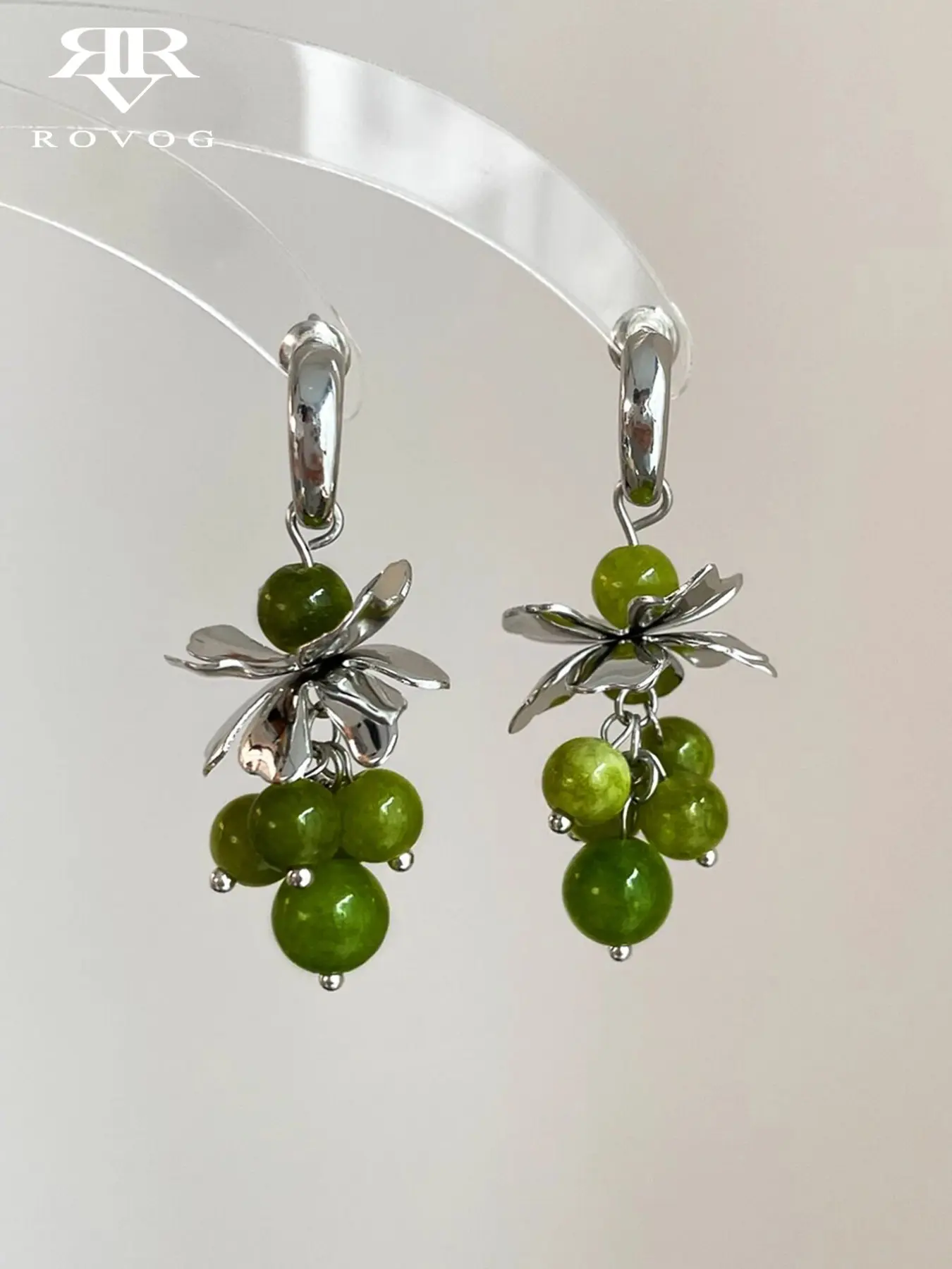 Summer Grape Design Earrings, Elegant Floral Style, Unique Fashion Jewelry, Perfect for Daily Wear, Vacation, Women's Accessories