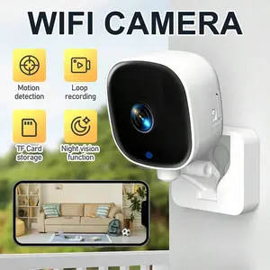Indoor App-Controlled 1080P Home Monitoring Camera, Foldable Pet Camera With Motion Detection Two-Way Audio And Night Vision